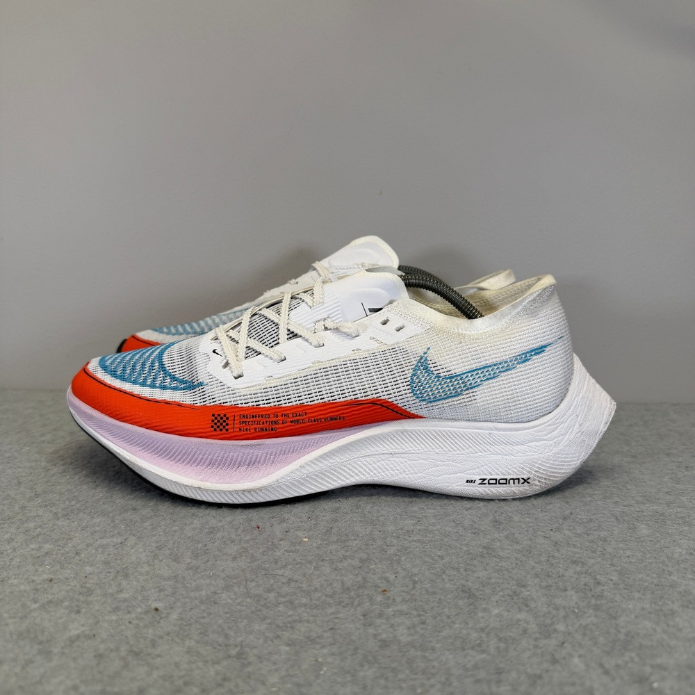 Nike ZoomX Vaporfly Women Shoes Size 8.5 White Orange Running Sneaker CU4123-102